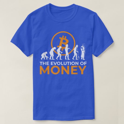 Evolution of Money Bitcoin to Mars T-Shirt Tシャツ (デザイン正面)