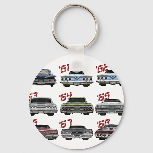 Evolution of the 60s Impala,1960,Hot Rod,Muscle Ca キーホルダー (正面)