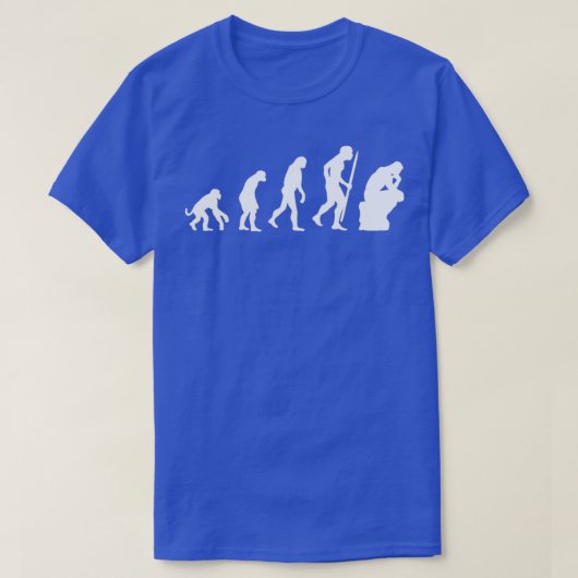 Evolution of the thinker philosophy philosopher tシャツ (デザイン正面)