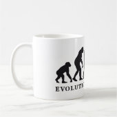 evolution of woman female doctor コーヒーマグカップ (左)