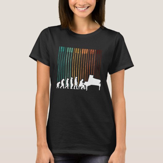 Evolution Piano Musician Keyboard Orchestra Tシャツ (正面)