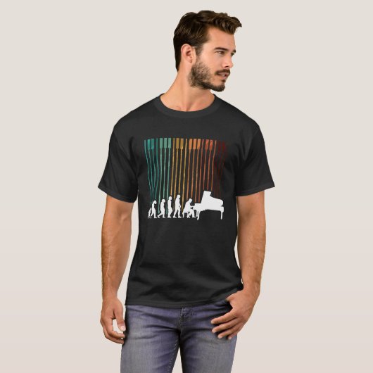 Evolution Piano Musician Keyboard Orchestra Tシャツ (正面フル)