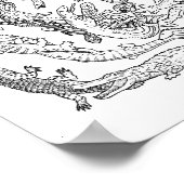 Evolution Poster - Tree of Life – 白黒 ポスター (角)