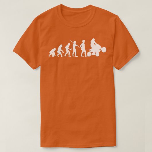 Evolution Quad Bike ATV おもしろい Quad Bike Riding Tシャツ (デザイン正面)