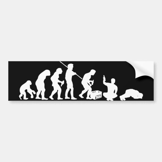 Evolution – Saufen / Party バンパーステッカー (正面)