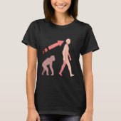 Evolution science human man ape monkey history nat tシャツ (正面)
