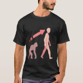 Evolution science human man ape monkey history nat tシャツ (正面)
