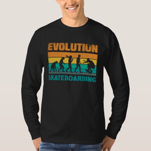 Evolution Skateboarding Skate Retro Streetwear  1 Tシャツ (正面)