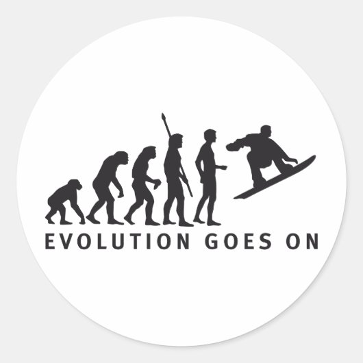 evolution snowboard ラウンドシール (正面)