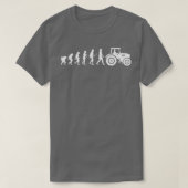Evolution Tractor Driver Farmer Agriculture Field Tシャツ (デザイン正面)