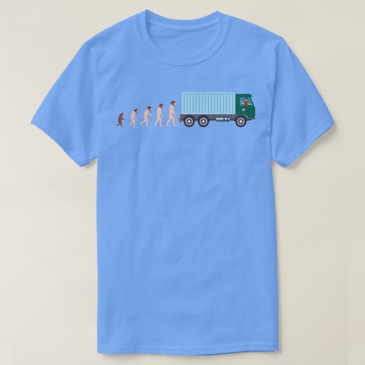 Evolution Trucker Truck Driver Funny Gift Idea 4 Tシャツ (デザイン正面)