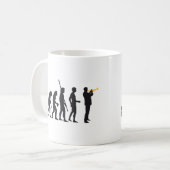 evolution trumpet player コーヒーマグカップ (正面左)