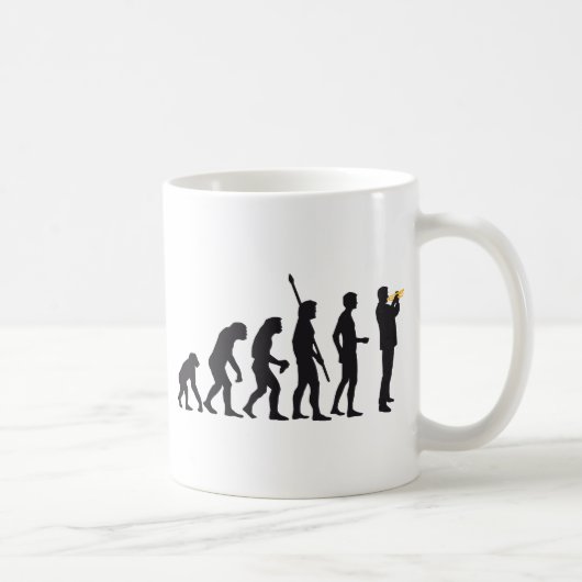 evolution trumpet player コーヒーマグカップ (右)
