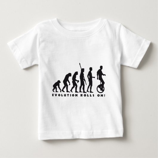evolution unicycle ベビーTシャツ (正面)