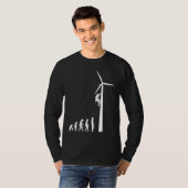 Evolution Wind Turbine Energy Windmill Tシャツ (正面フル)