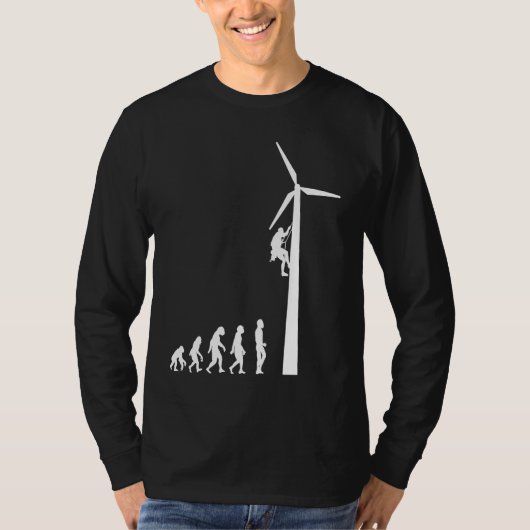 Evolution Wind Turbine Energy Windmill Tシャツ (正面)