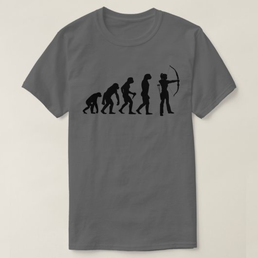 Evolution women archer archery  tシャツ (デザイン正面)