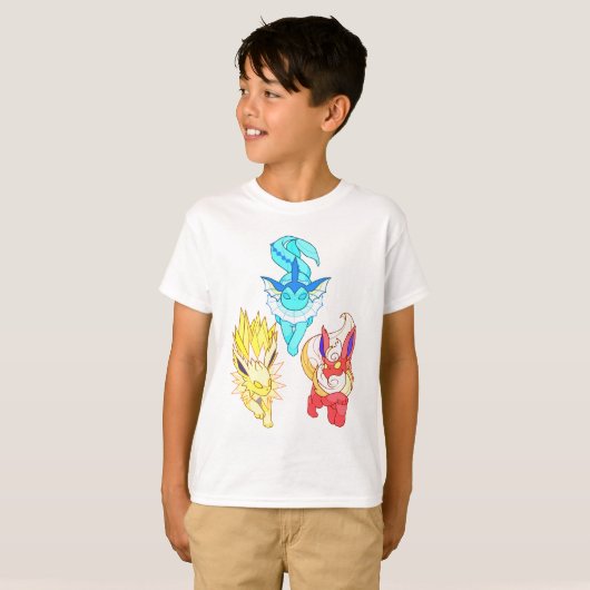 Évolutions d’Évoli – Style & Passion Pokémon Tシャツ (正面フル)