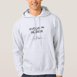 Evolve In Silence Motivational Minimalist Hoodie パーカ