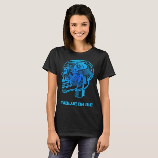Evolve or Die Robot Tシャツ (正面フル)