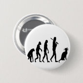 Evoultion猫"私達は" -おもしろいな猫好きを信じます 缶バッジ (正面&裏面)