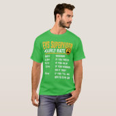 EVS Supervisor Hourly Rate Funny EVS Director Supe Tシャツ (正面フル)