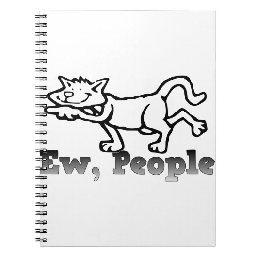 Ew、人々の猫好きおもしろいギフト ノートブック (正面)