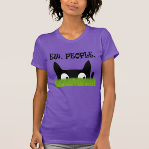 Ew People おもしろい Cat Green Grass Womens Shirt Tシャツ