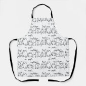 Ew、People おもしろい Meowy猫好き エプロン (正面)