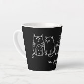 Ew、People おもしろい Meowy猫好き カフェラテマグ (左アングル)