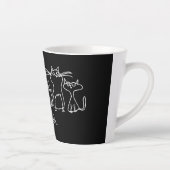 Ew、People おもしろい Meowy猫好き カフェラテマグ (右)
