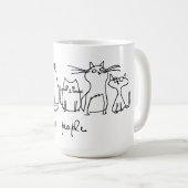 Ew、People おもしろい Meowy猫好き コーヒーマグカップ (正面右)