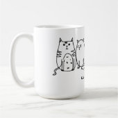 Ew、People おもしろい Meowy猫好き コーヒーマグカップ (左)