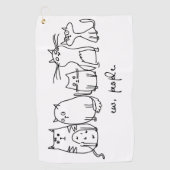 Ew、People おもしろい Meowy猫好き ゴルフタオル (正面)