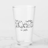 Ew、People おもしろい Meowy猫好き タンブラーグラス (正面)