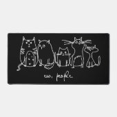 Ew、People おもしろい Meowy猫好き デスクマット (正面)
