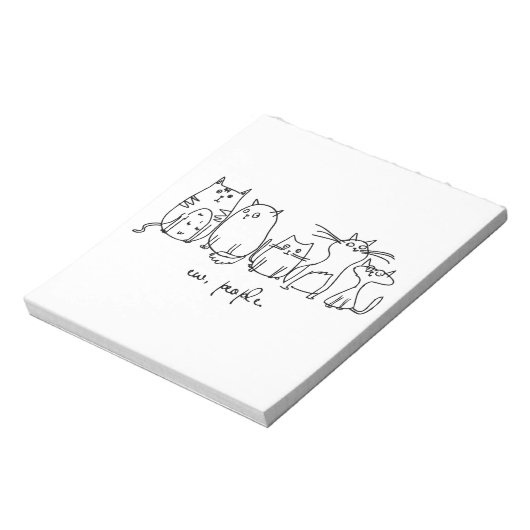 Ew、People おもしろい Meowy猫好き ノートパッド (回転)