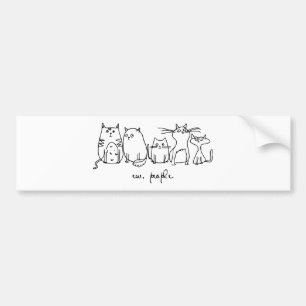 Ew、People おもしろい Meowy猫好き バンパーステッカー