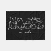 Ew、People おもしろい Meowy猫好き フリースブランケット (正面(横))