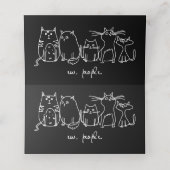 Ew、People おもしろい Meowy猫好き プレイスカード (内部開封)