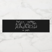 Ew、People おもしろい Meowy猫好き ペットボトルラベル (シングルラベル)