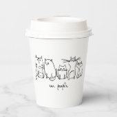Ew、People おもしろい Meowy猫好き 紙コップ (裏面)