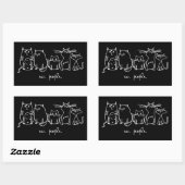 Ew、People おもしろい Meowy猫好き 長方形シール (シート)