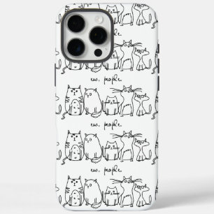 Ew、People おもしろい Meowy猫好き iPhone 16 Pro Maxケース