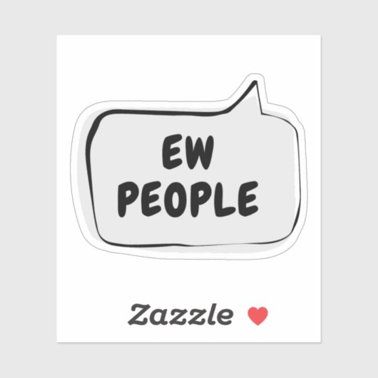 EW PEOPLE 吹き出し型ビニールステッカー シール (シート)