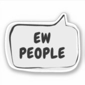 EW PEOPLE 吹き出し型ビニールステッカー シール (正面)