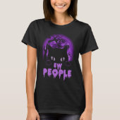 Ew People  Black Cat Anti Social Introvert Hallowe Tシャツ (正面)