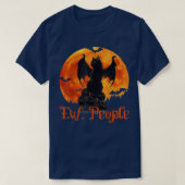 Ew People Black Cat Bat Wings Halloween Tシャツ (デザイン正面)