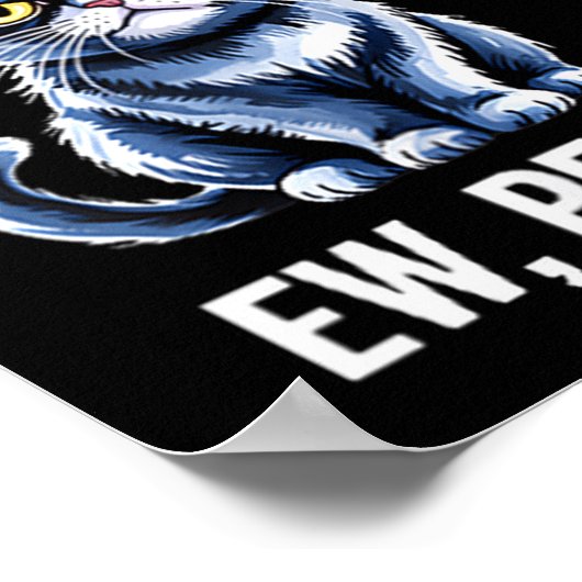 Ew People Black Cat Christmas Funny Introvert Holi ポスター (角)