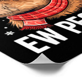 Ew People Capybara Christmas Funny Introvert Holid ポスター (角)